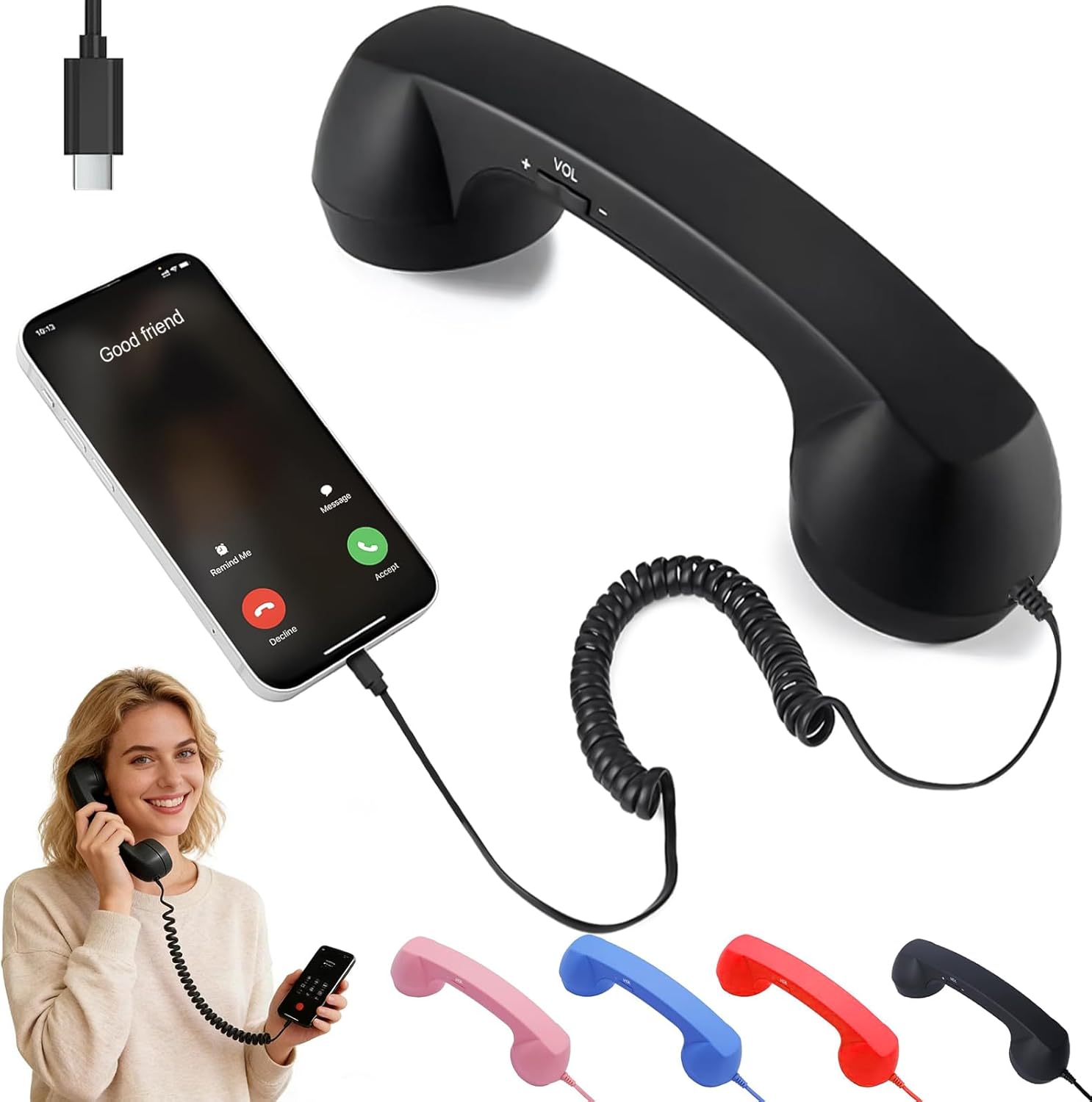 Retro Handset Phone - Móvil Retro para Teléfonos Móviles, Teléfono