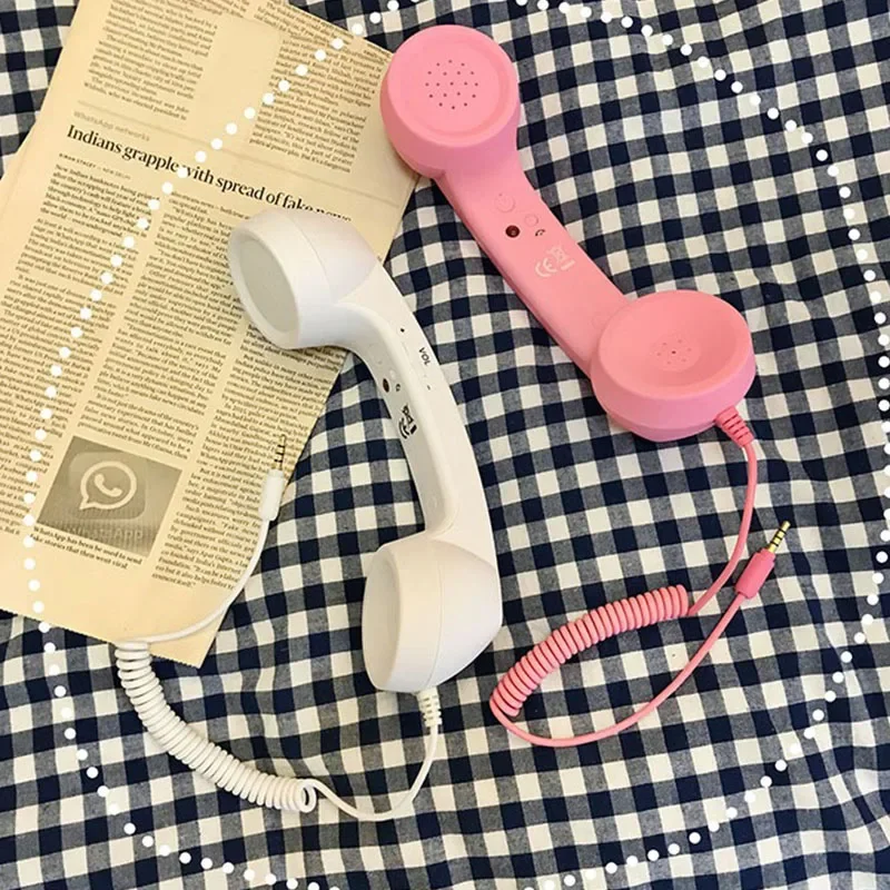 Retro Handset Phone - Auricular de teléfono móvil mejorado, receptor