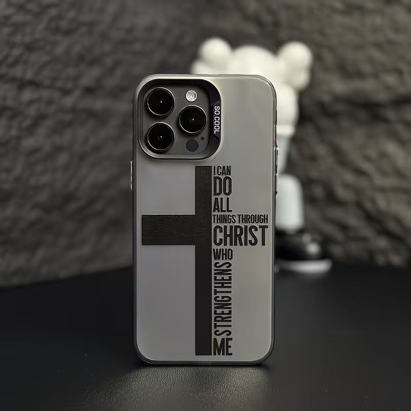 Phone Accessories Iphone - Funda Antihuellas con Diseño de Cruz