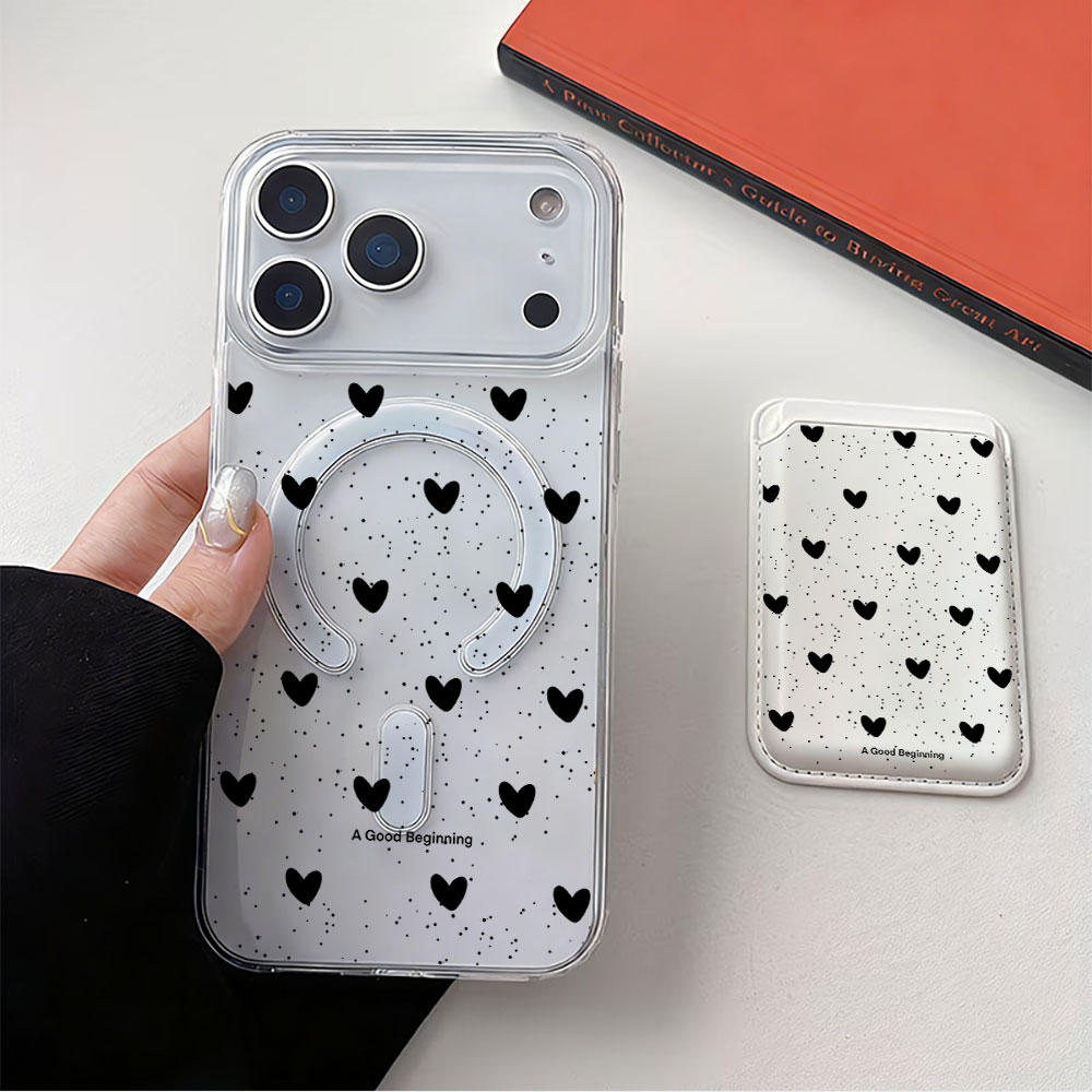 Phone Accessories Hippers - Funda magnética con diseño de corazón