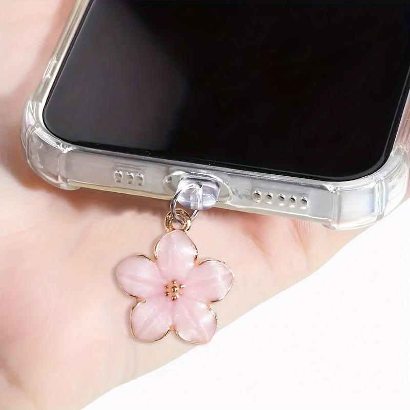 Phone Accessories Types - Sakura flores teléfono tapón antipolvo accesorios