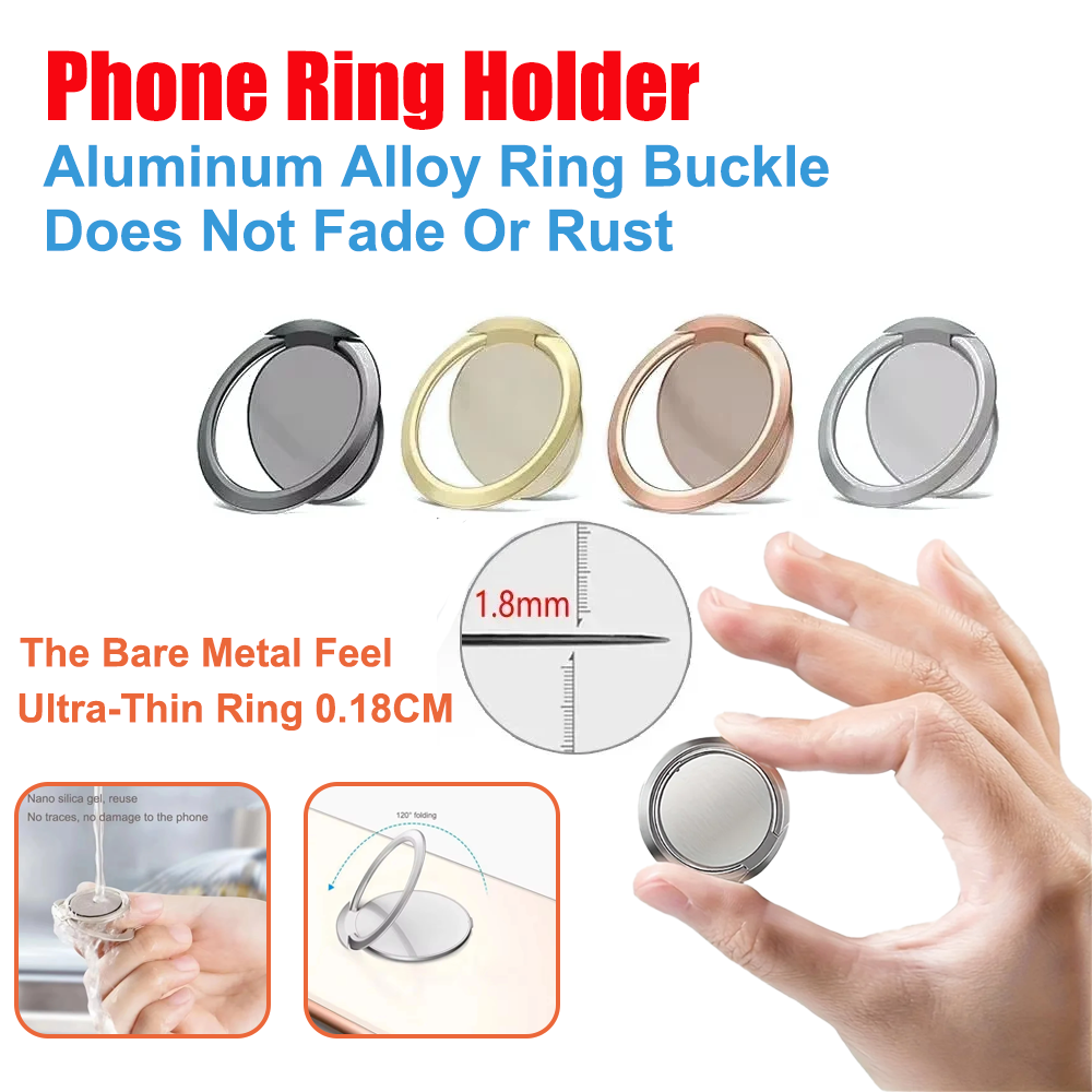 Car Mount Phone - Soporte de anillo de metal ultrafino