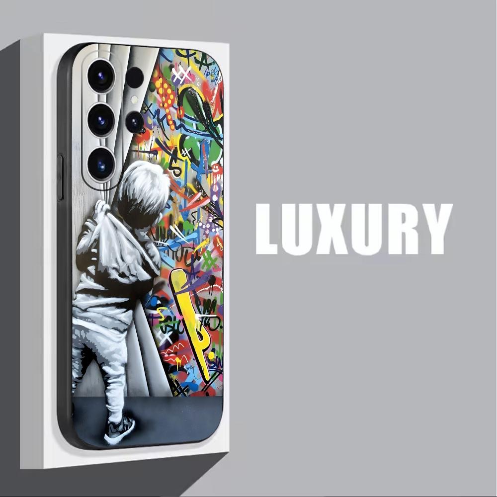 Banksy Graffiti Art funda de t - Samsung Accessories Phone reseña y precio