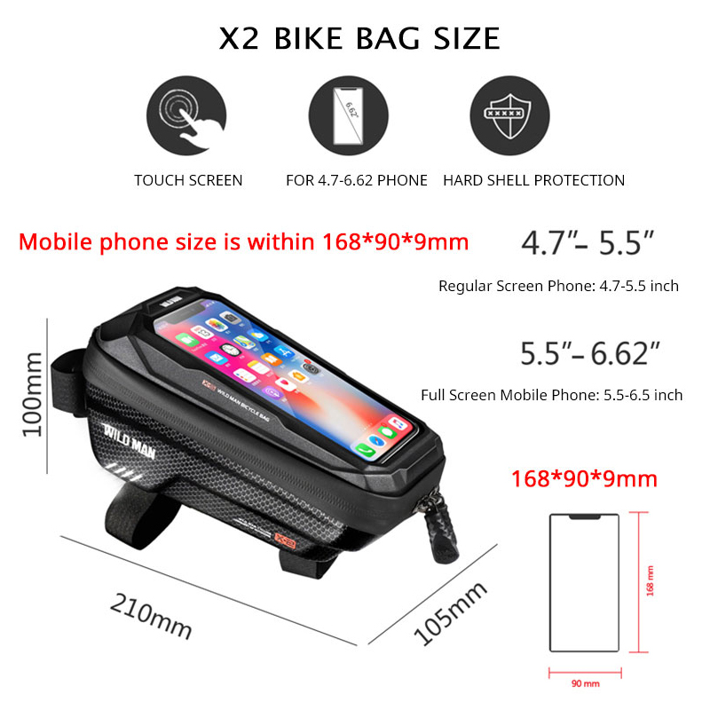 WILD MAN-bolsa frontal para bi - Youtube Phone Accessories reseña y precio
