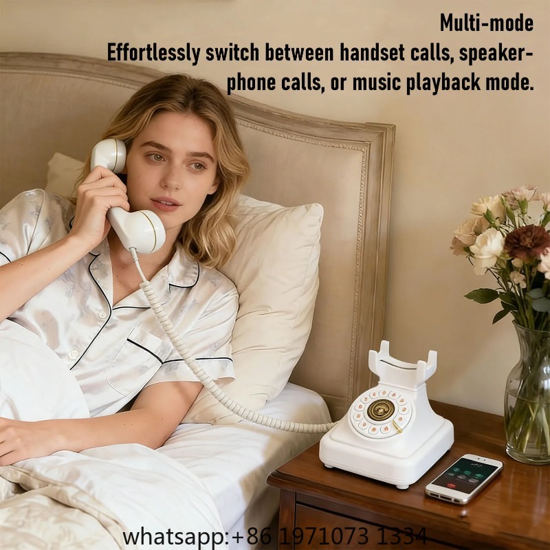 【Nuevo】Teléfono fijo retro con - Retro Handset Phone reseña y precio