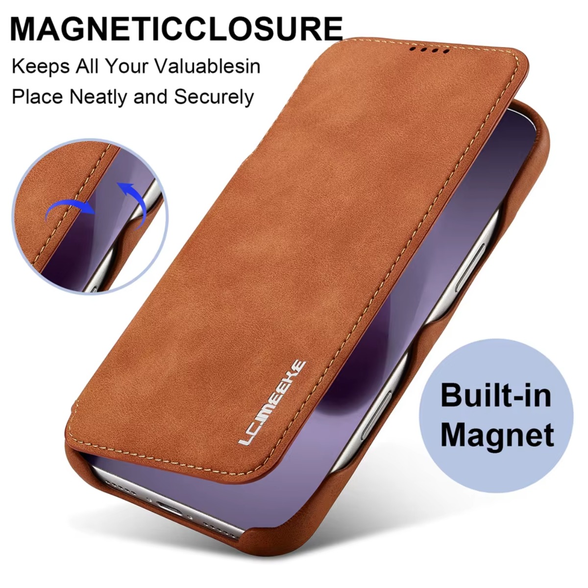 Funda de cuero con tapa magnét - Phone Accessories Hippers reseña y precio