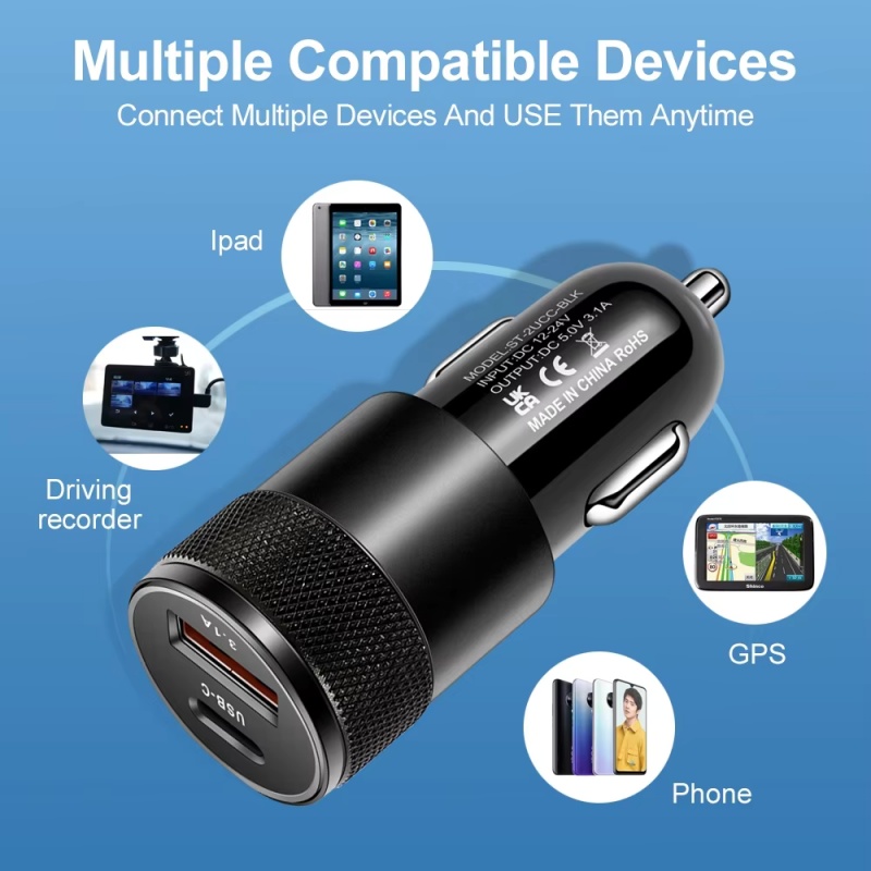 Cargador de coche USB+PD de 15 - Phone Accessories Types reseña y precio