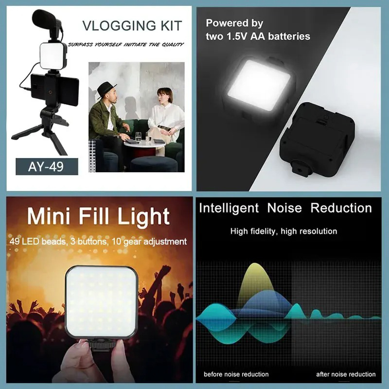 Kit de vlogging para smartphon - Youtube Phone Accessories reseña y precio